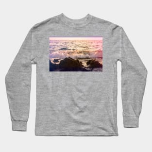 Sunset on the beach vintage Long Sleeve T-Shirt